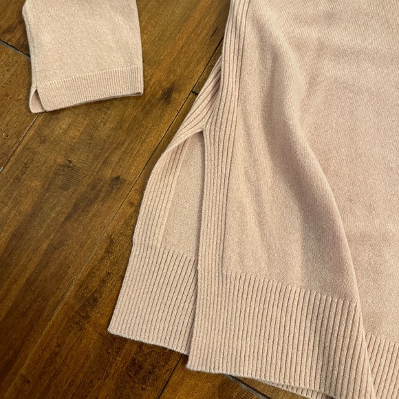 All Saints Pink Cashmere Split Hem Tara Sweater Jumper Sz XS - Picture 10 of 12